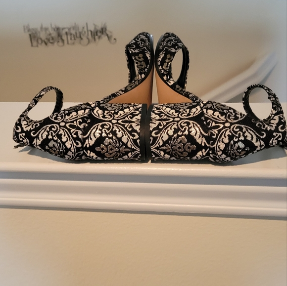 EUC! SAM EDELMAN TAPESTRY OPEN TOE HEEL ANKLE STRAP SANDAL - Picture 5 of 7